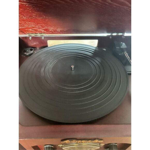 Anders Nicholson Wood Turntable Cassette CD Stereo System AM/FM Radio - Picture 2 of 6